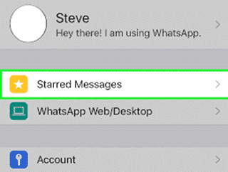 پیام‌های ستاره دار واتساپ