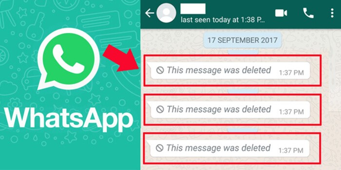 حذف پیام در whatssapp